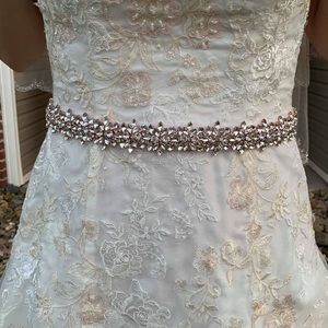 Crystal rose gold sash